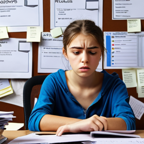 Home 18 **
A stressed student surrounded by messy files and folders. The student is making mistakes on a computer screen. Overlay text: "Common Mistakes in File Management: Messy folders, inconsistent naming, no backups."
**